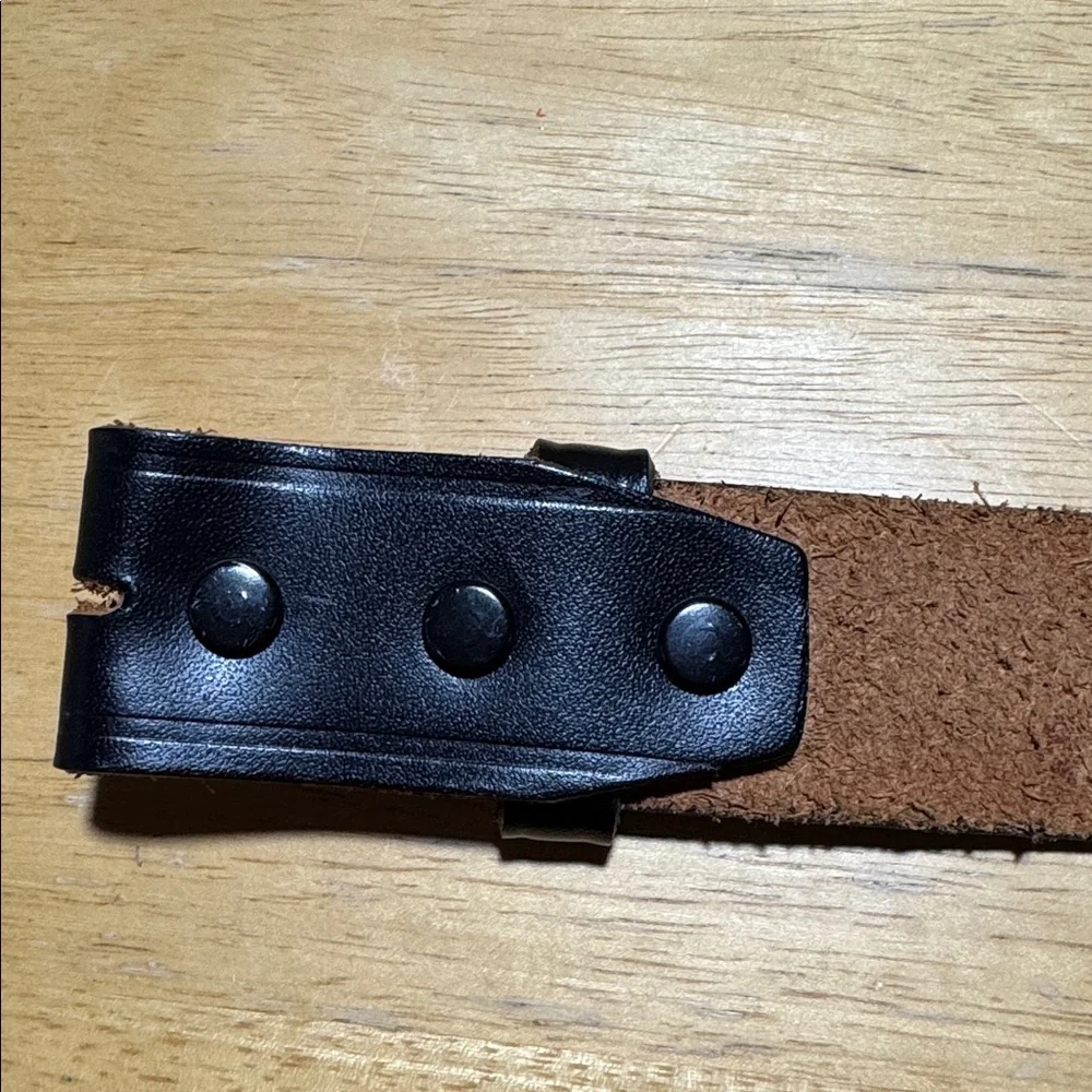 Black Leather Men's Belt